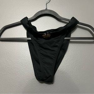 Pretty Little Thing gold Lion high waisted bikini bottoms